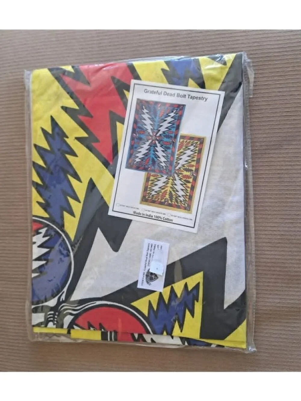 New Yellow Lightning Bolt Grateful Dead Wall Decor Gift Tapestry 86x54 NIP Skull